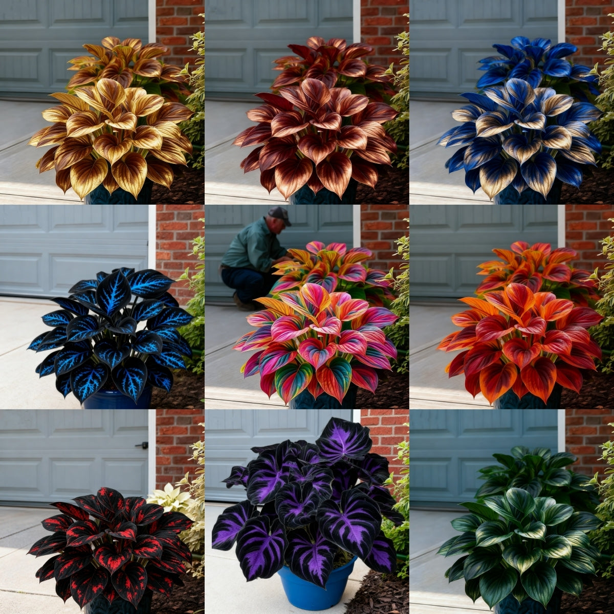 🌈🔥 Limited Edition Rainbow Flame Hostas -Rare Multicolor Foliage, Exclusive to Our Store 🌸