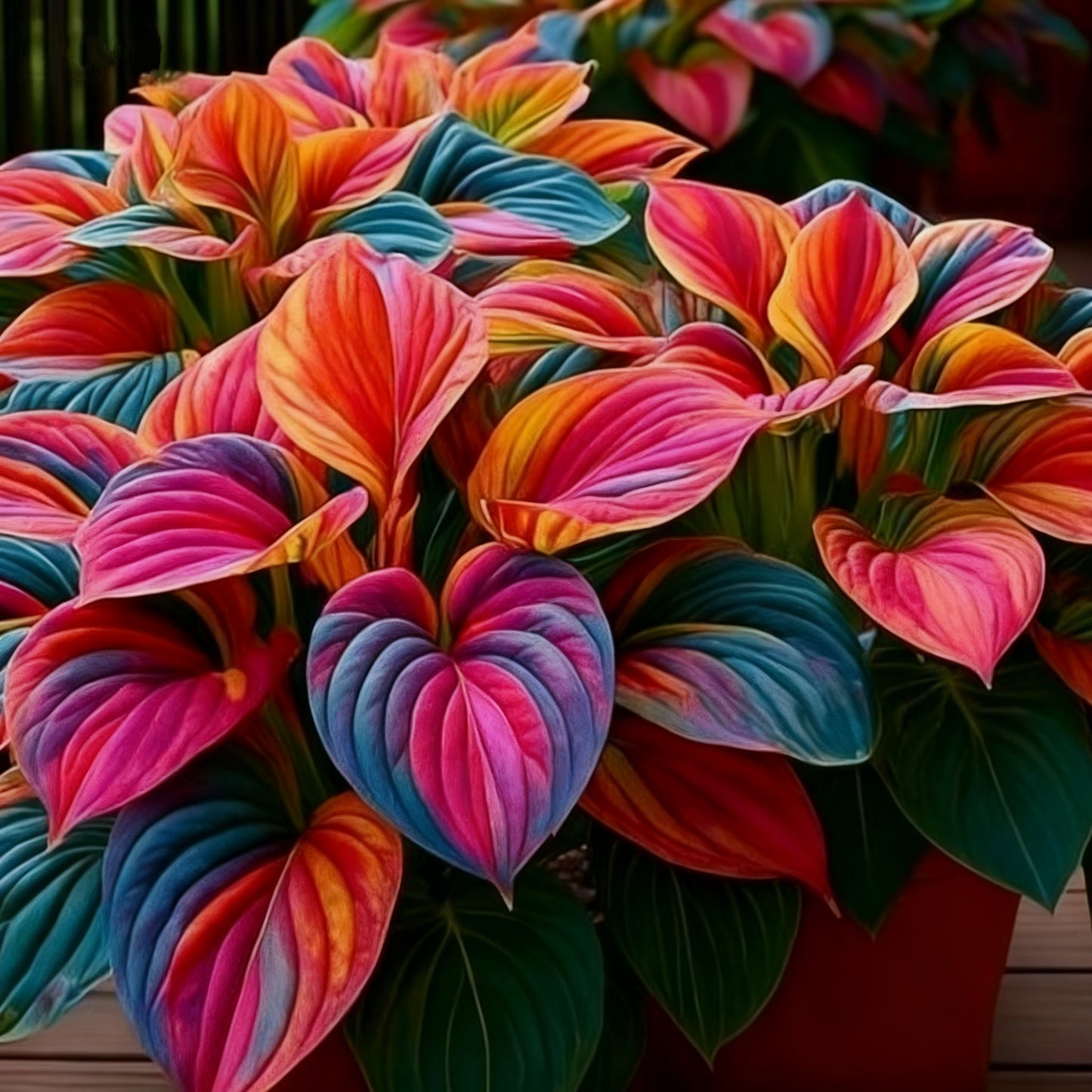 🌈🔥 Limited Edition Rainbow Flame Hostas -Rare Multicolor Foliage, Exclusive to Our Store 🌸