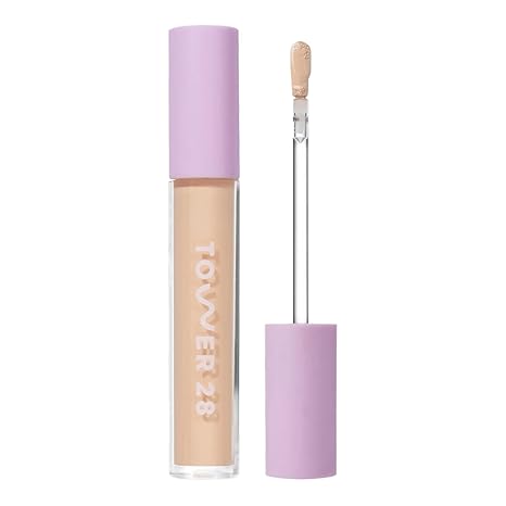 Tower 28 Swipe Serum Concealer - Hydrating Medium-Full Coverage Concealer + Under Eye Brightener - Skin Care Infused Makeup with Hyaluronic Acid + Soothing Centella - 2.0 Fair/Neutral Cool (0.22 oz)