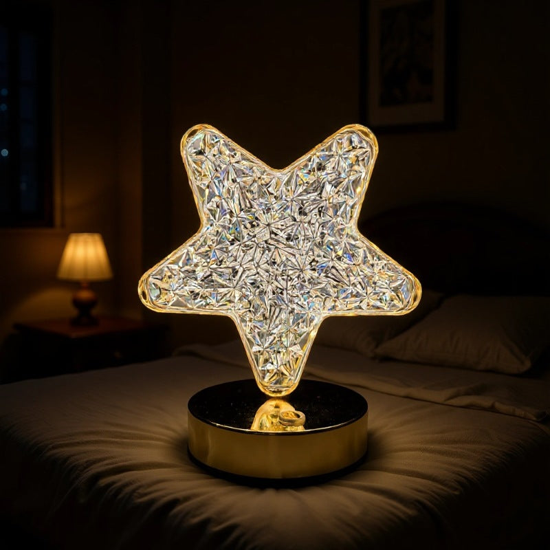 🎁Vánoční výprodej 50% SLEVA!!🎄PRODÁNO 50 000+! ✨Dobíjecí luxusní křišťálová LED noční lampa