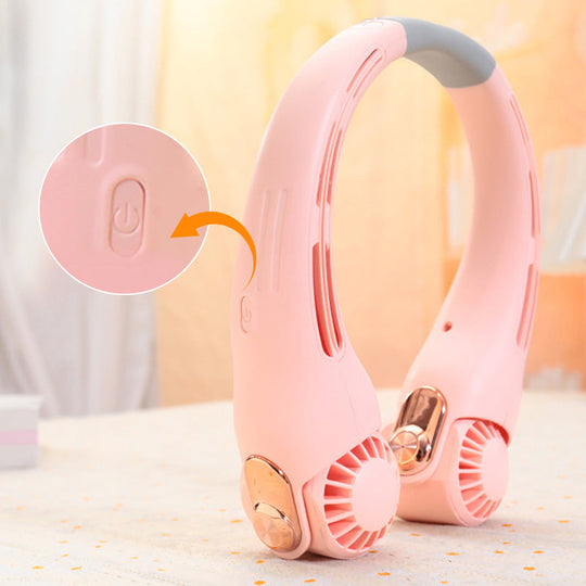 🍃 Neck Air Conditioner Fan – Ultra‑quiet, 360° rotating, 3 speeds. Hands‑free cooling, long battery. Summer essential! 😎🌬️