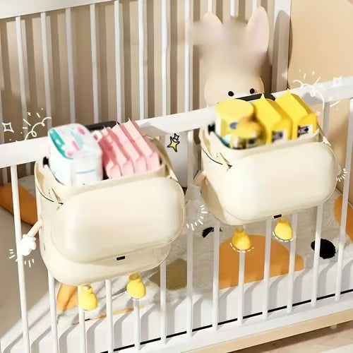 Cute Cartoon Trash Bin – Wall-Mounted Household Storage Container with Lid
