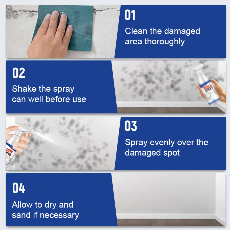 🥳2026 HOT SALE🥳💞50K+ SOLD!💥Magic Wall Repair Spray – Instantly fills cracks & holes. No mess, easy DIY. 🧱✨