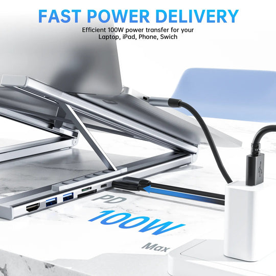 🔥Limited Time Special Price !!✨USB C Laptop Stand with Docking Station