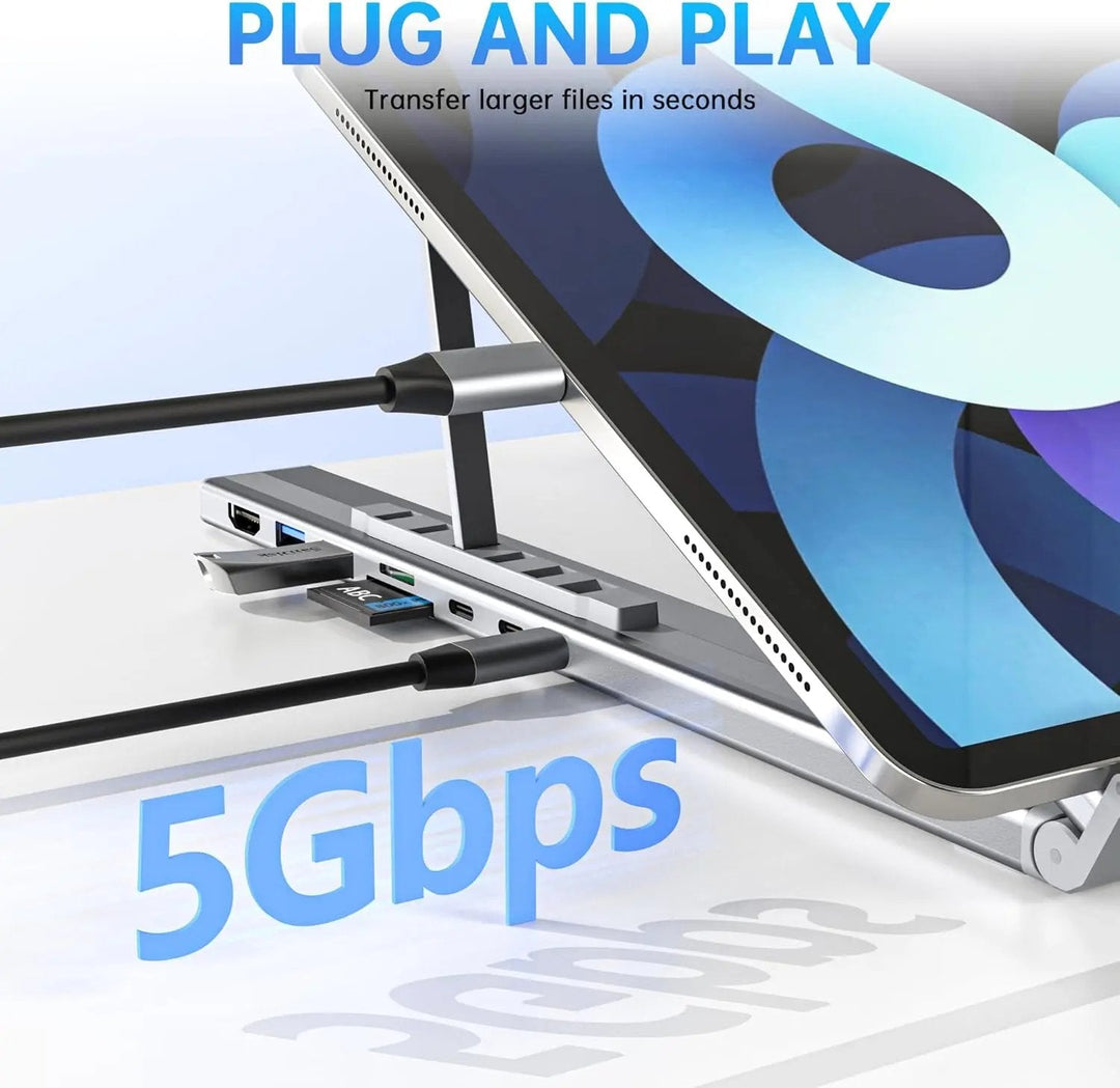 🔥Limited Time Special Price !!✨USB C Laptop Stand with Docking Station