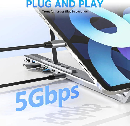 🔥Limited Time Special Price !!✨USB C Laptop Stand with Docking Station