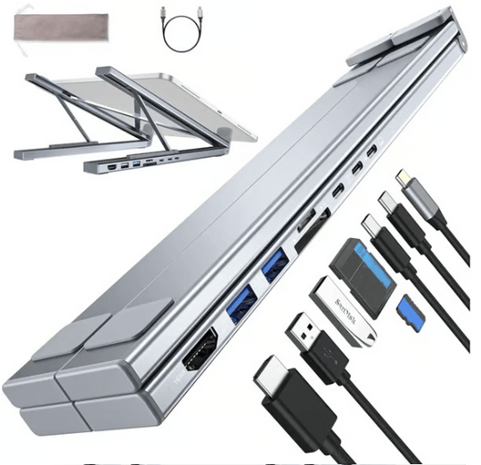 🔥Limited Time Special Price !!✨USB C Laptop Stand with Docking Station