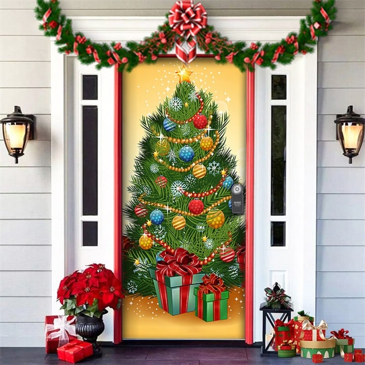 ⏳50% zniżki przez ograniczony czas⏰Dekoracja drzwi wejściowych na Boże Narodzenie🎅