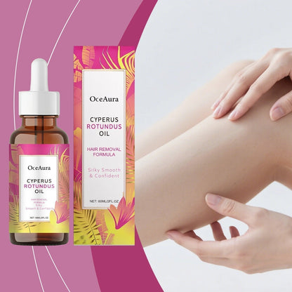 Hair Removal Oil with Natural Ingredients - Cyperus Rotundus Oil for Silky Skin