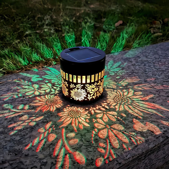 🎁2026 New Arrivals 💥Solar Mandala Wall Light Outdoor Garden Fence Projector Lamp Patio Ambient Decor