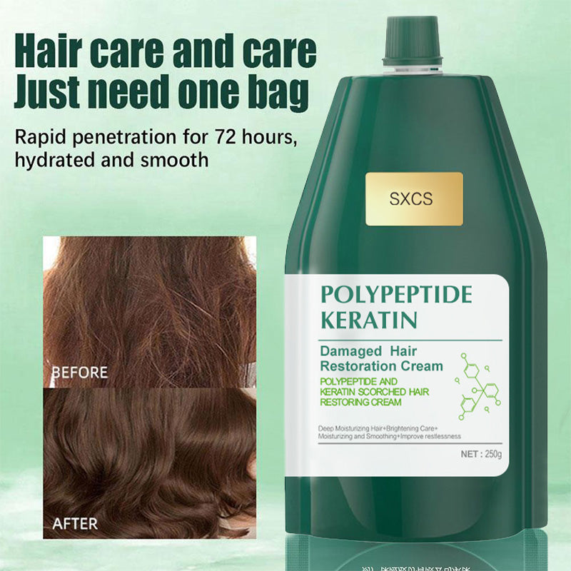 ⏳50% rabat i en begrænset periode⏰Polypeptid Keratin Hydrerende Udglattende Hårskade Reparationscreme🥇