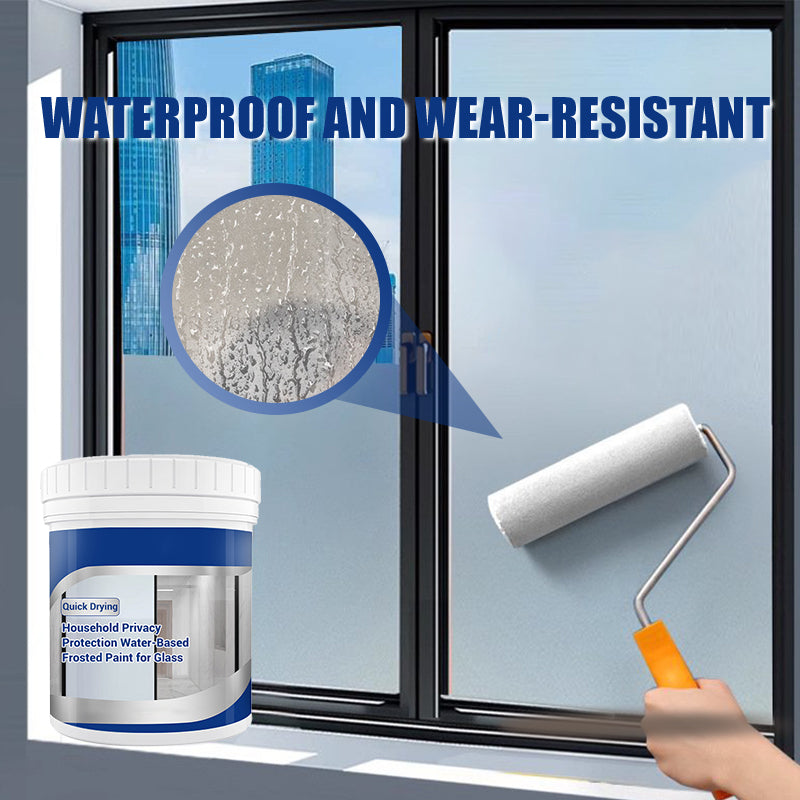 🔒 3 KAUFEN, 1 GRATIS! 🖌️ Wasserbasierte Milchglasfarbe – Einfache Anwendung für mehr Privatsphäre, keine Vorhänge nötig, abnehmbar &  Ungiftig 🏠✨