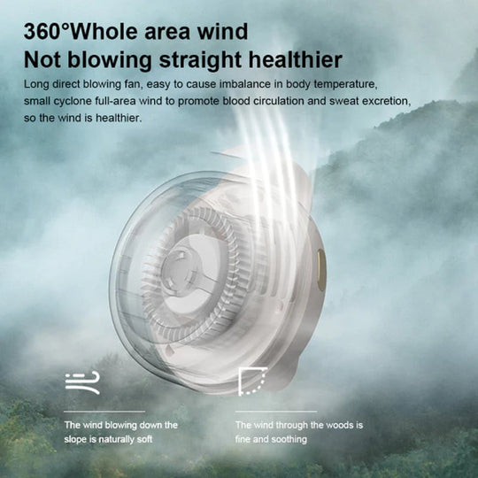 ⏳Summer Hot Sale💞50K+ SOLD!💨2-in-1 Wearable Fan – Instantly Cools You by Up to 10°C | 24H Quiet Hands-Free Airflow🌀🌿