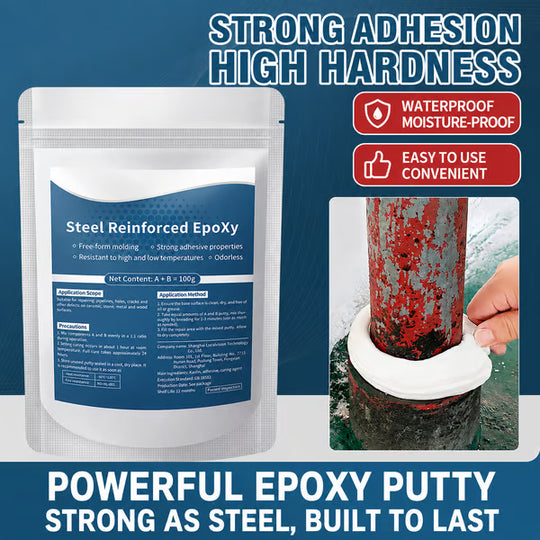 🔥🛠️ Waterproof Heat-Resistant Epoxy Putty Repair Kit – Drillable, Sandable & Ultra-Strong Metal Bond