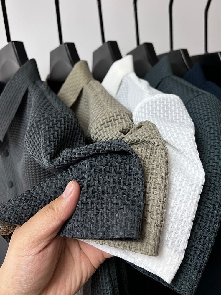🔥Limited stock available 50% OFF👔 ❄️ Ice Silk Men's Shirt - Breathable & Smooth Fabric, Lightweight Comfort for Summer/Formal Occasions 🌞📦