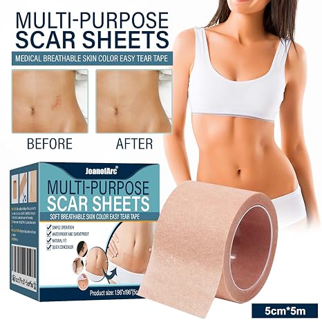 Tattoo cover-up tape, 2" x 16.4' roll; waterproof and sweat-resistant, invisible and breathable; cuttable skin-tone tattoo cover patches and concealers.