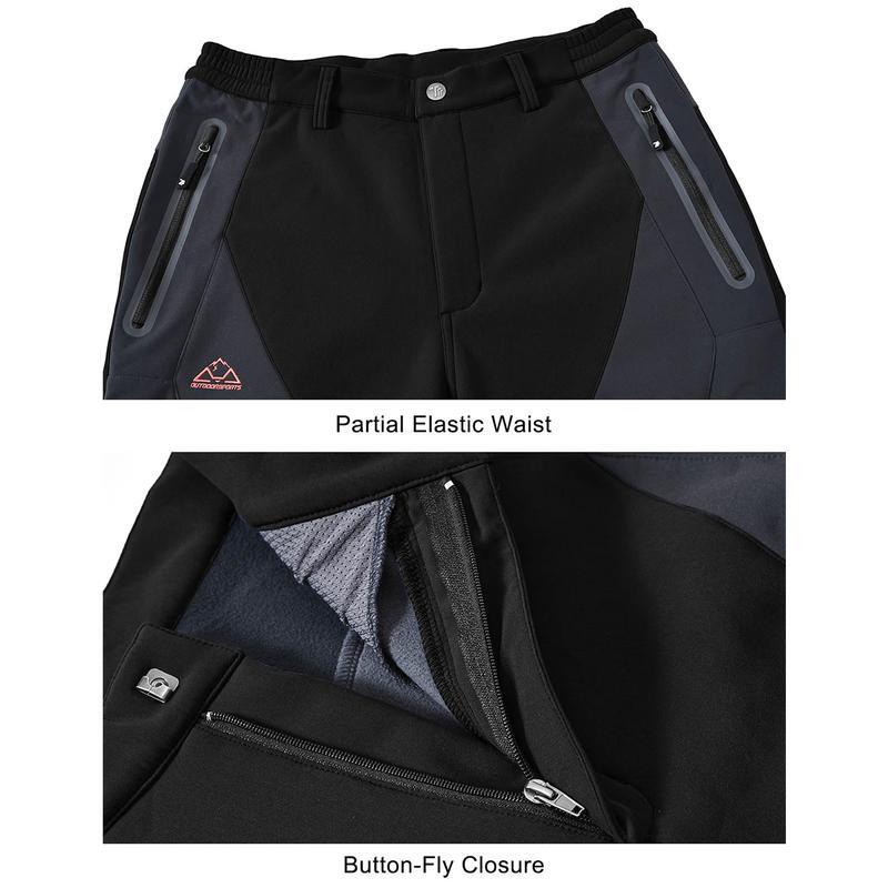 🏆DERNIER JOUR DE VENTE 50% DE RÉDUCTION !!🔥Pantalon cargo imperméable d'hiver pour homme avec doublure polaire