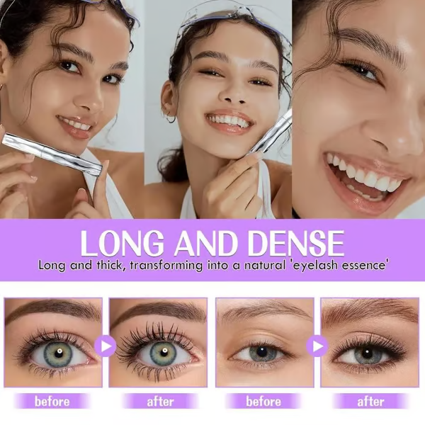 Eyelash Primer,Tubular Eyelash Primer,WaterproofLong Curling Mascara,Natural And Non-Smudged