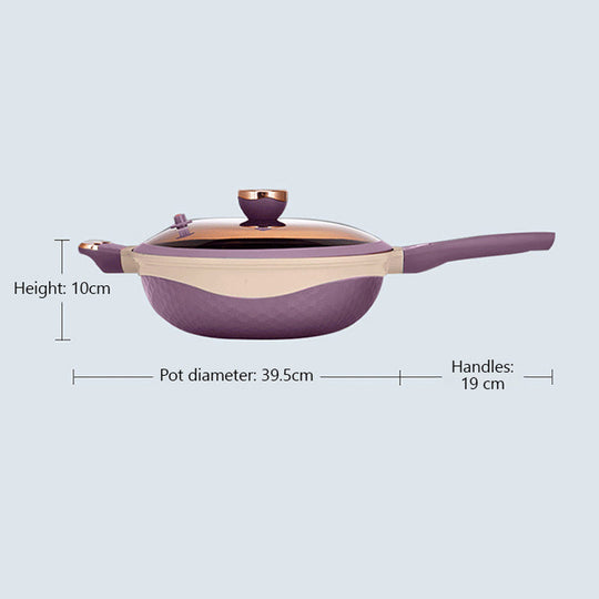 🍳 60 % DE RÉDUCTION + LIVRAISON GRATUITE ! 🔥 Poêle antiadhésive avec panier vapeur - Cuisine saine sans huile, répartition uniforme de la chaleur pour des résultats parfaits à chaque fois 🥦✨
