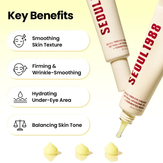 [KSECRET Official] SEOUL 1988 Retinal Eye Cream – Formulated with Advanced Retinal Liposome 4% | Intensive Eye Care for Dark Circles, Fine Lines & Under-Eye Bags | Korean Skincare