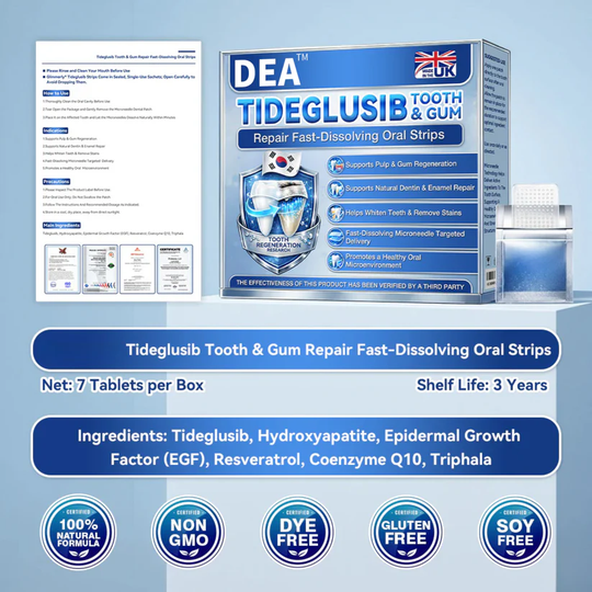 DEA® 🦷 Tideglusib Fast‑Dissolving Tooth & Gum Repair Oral Strips 💥🎉