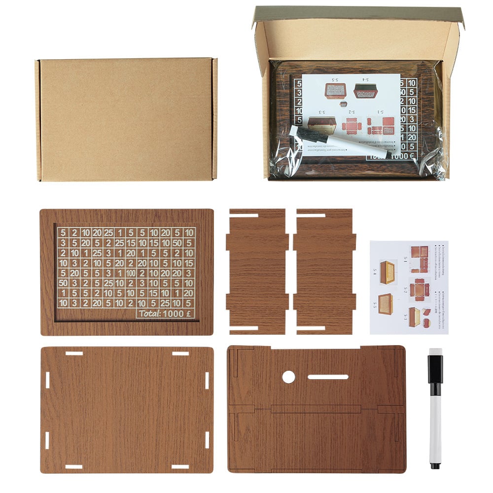 🎁 Hot Sale 70% OFF 🔥Retro Style Wooden Money Box with Counter Piggy Bank Handmade Saving Money Goal Piggy Bank