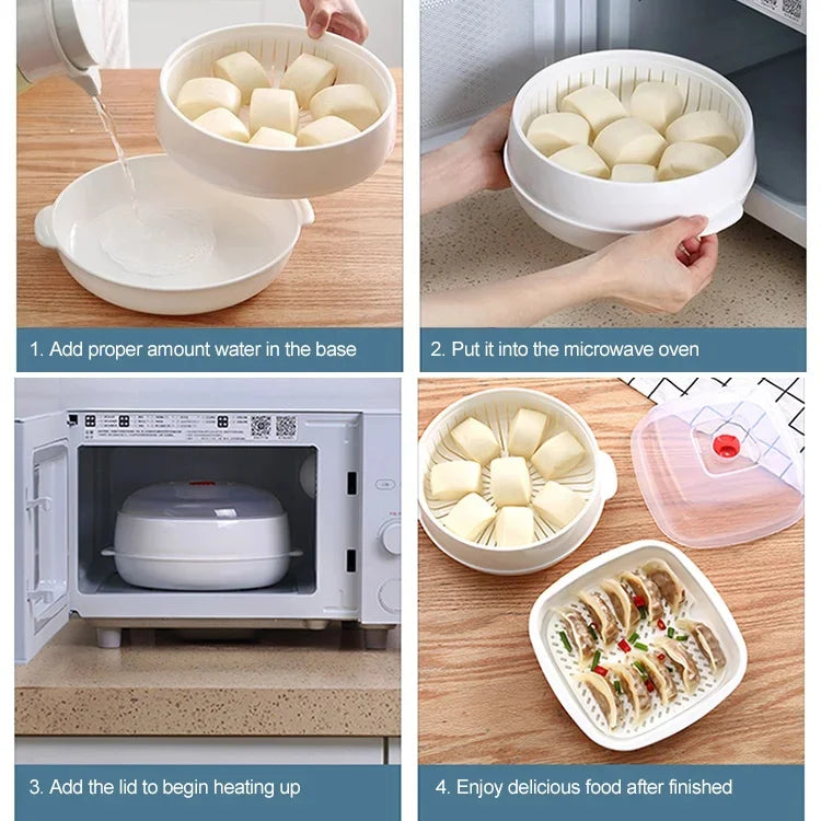 🍲🔥Limitovaný výprodej 50% sleva🔥Napařovač do mikrovlnné trouby