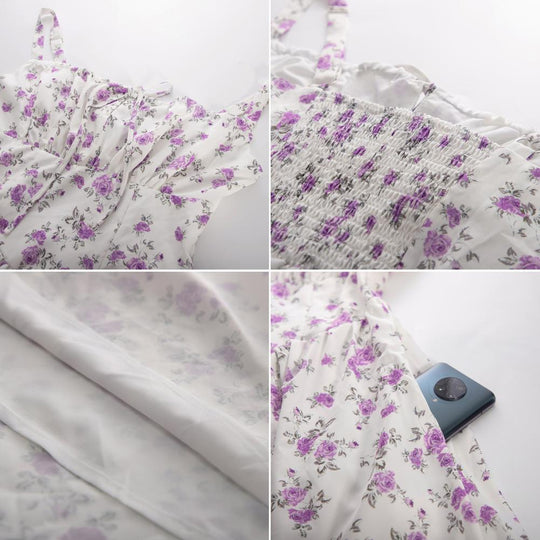 🌸 HOT SELLER | 50% OFF Women's Floral Corset Midi Dress – Summer Vacation Milkmaid Sundress