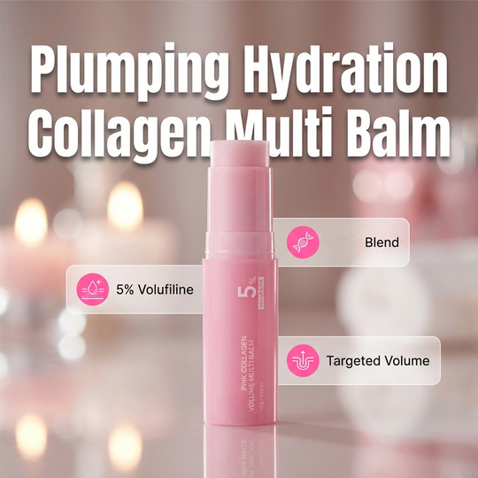 Pink Collagen Balm – 5% Volufiline + collagen. Targets hollow areas, restores volume. Like a pillow for your face. Last day – stack up! 🛍️💎