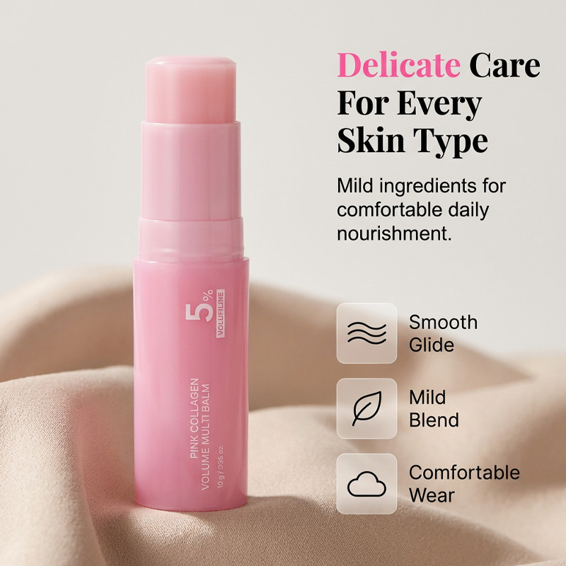 Pink Collagen Balm – 5% Volufiline + collagen. Targets hollow areas, restores volume. Like a pillow for your face. Last day – stack up! 🛍️💎