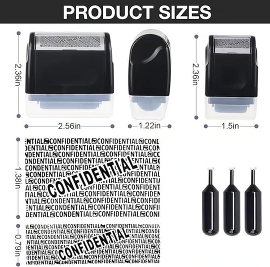 Privacy Protection Security Roller Stamp — Address & Billing Info Blocker, Home & Office Mailing Essentials