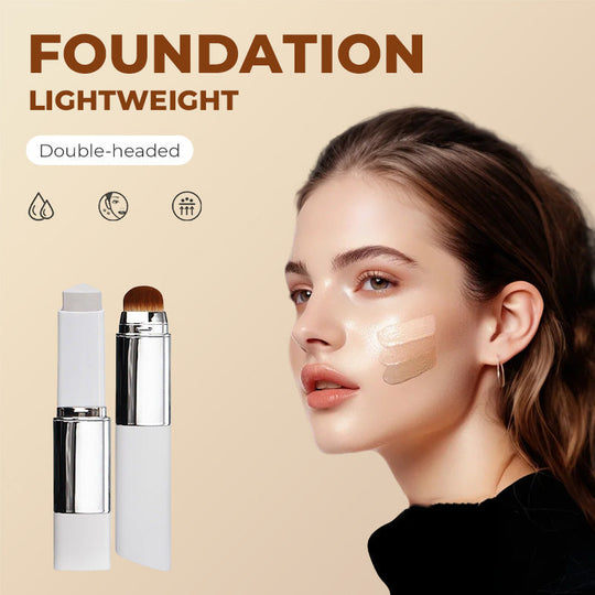 [OFFICIAL PRODUCT]  Cover Cream Stick V w/ Detachable Brush - Korean Skin Care Color-Changing Foundation Stick with Collagen Capsules