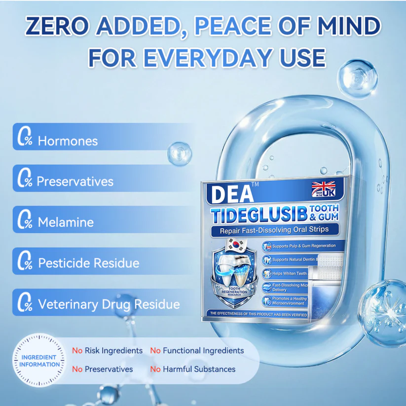 DEA® 🦷 Tideglusib Fast‑Dissolving Tooth & Gum Repair Oral Strips 💥🎉