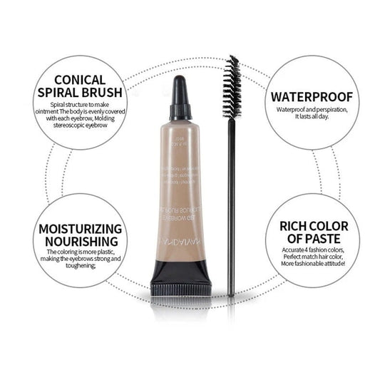 🥳2026 HOT SALE🥳💞50K+ SOLD!🔥Long-lasting Waterproof Smudge-proof Liquid Eyebrow Gel/Tint(With Free Brush)