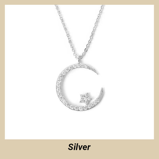 🌙✨ Bright Night: Moon Star Necklace – Glow-in-the-Dark Elegance with Celestial Charm 💫🌌