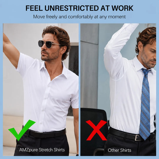 👔 Men's Short Sleeve 4-Way Stretch Shirt