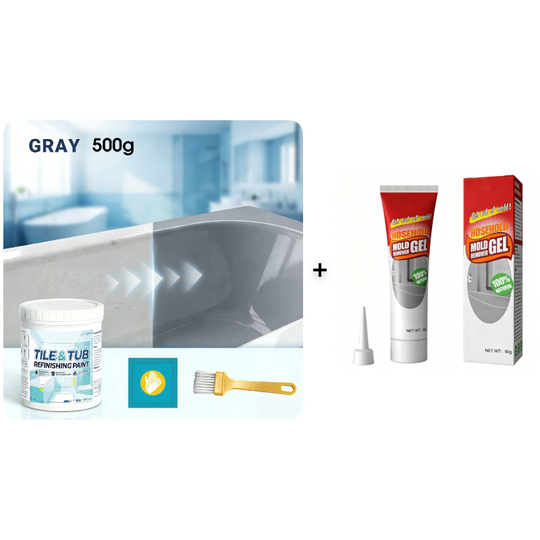 ✨New Arrival 50% OFF🛁🎨 Tile & Tub Refinishing Paint Kit – Waterproof, anti‑slip finish. Covers stains & cracks. Easy DIY, no pro needed. ✨🛡️