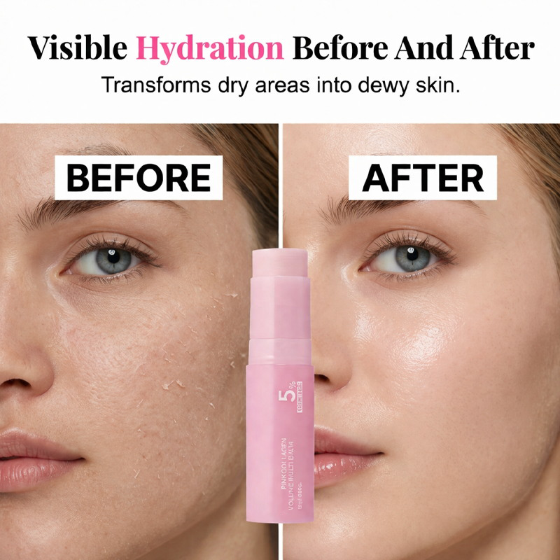 Pink Collagen Balm – 5% Volufiline + collagen. Targets hollow areas, restores volume. Like a pillow for your face. Last day – stack up! 🛍️💎