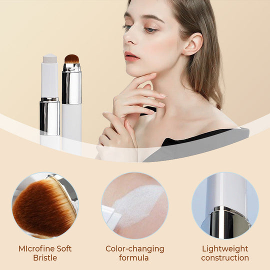 [OFFICIAL PRODUCT]  Cover Cream Stick V w/ Detachable Brush - Korean Skin Care Color-Changing Foundation Stick with Collagen Capsules