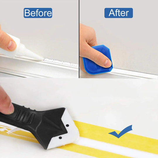 ✨ 3-in-1 Ultimate Caulking Tool - Professional Sealant Finishing Kit for Perfect Smooth Joints Every Time 🛠️✨
