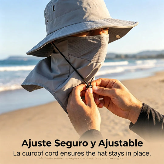 🧢🎣 Breathable Bucket Hat with Detachable Face Cover – UPF 50+ Protection, Lightweight and Ideal for Outdoor Activities 🛡️