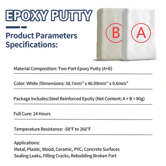 🔥🛠️ Waterproof Heat-Resistant Epoxy Putty Repair Kit – Drillable, Sandable & Ultra-Strong Metal Bond