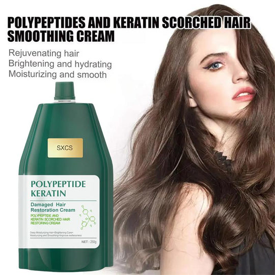 ⏳Lascaine 50% ar feadh tréimhse teoranta⏰Uachtar Deisiúcháin Damáiste Gruaige le Ceiratín Polaipeptide Hiodráitithe🥇