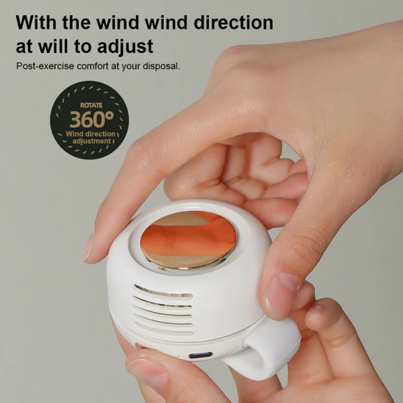 ⏳Summer Hot Sale💞50K+ SOLD!💨2-in-1 Wearable Fan – Instantly Cools You by Up to 10°C | 24H Quiet Hands-Free Airflow🌀🌿