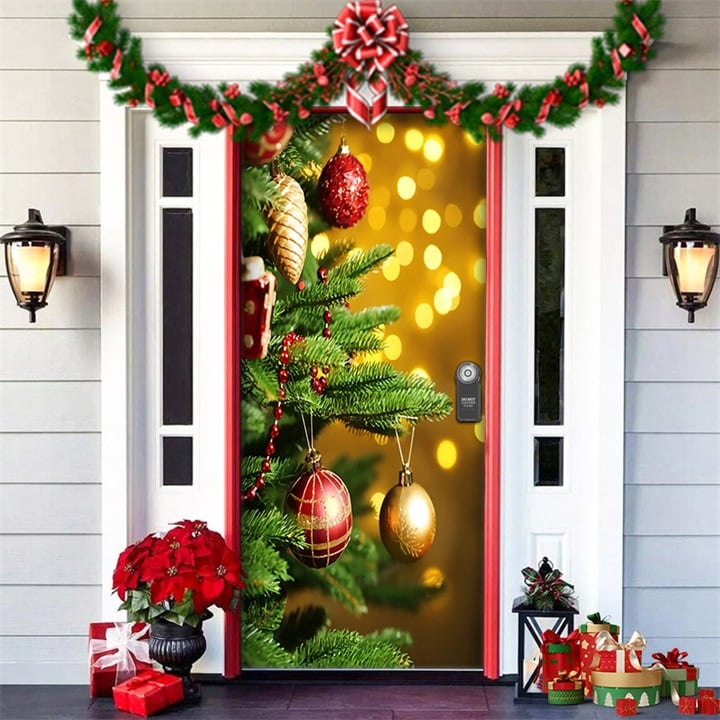 ⏳50% zniżki przez ograniczony czas⏰Dekoracja drzwi wejściowych na Boże Narodzenie🎅