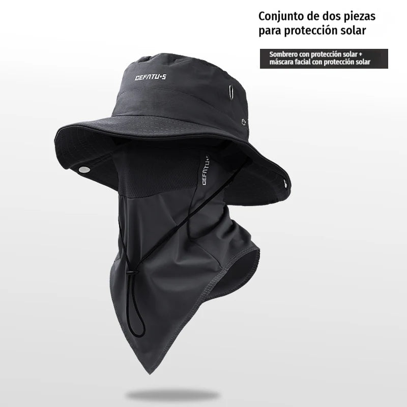 🧢🎣 Breathable Bucket Hat with Detachable Face Cover – UPF 50+ Protection, Lightweight and Ideal for Outdoor Activities 🛡️