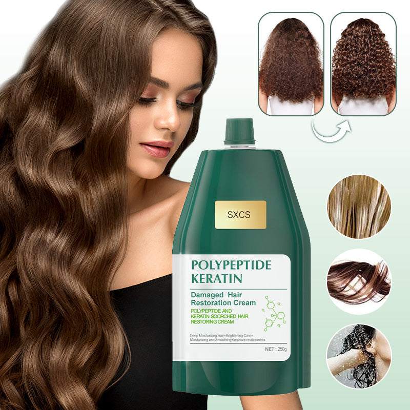 ⏳50% rabat i en begrænset periode⏰Polypeptid Keratin Hydrerende Udglattende Hårskade Reparationscreme🥇