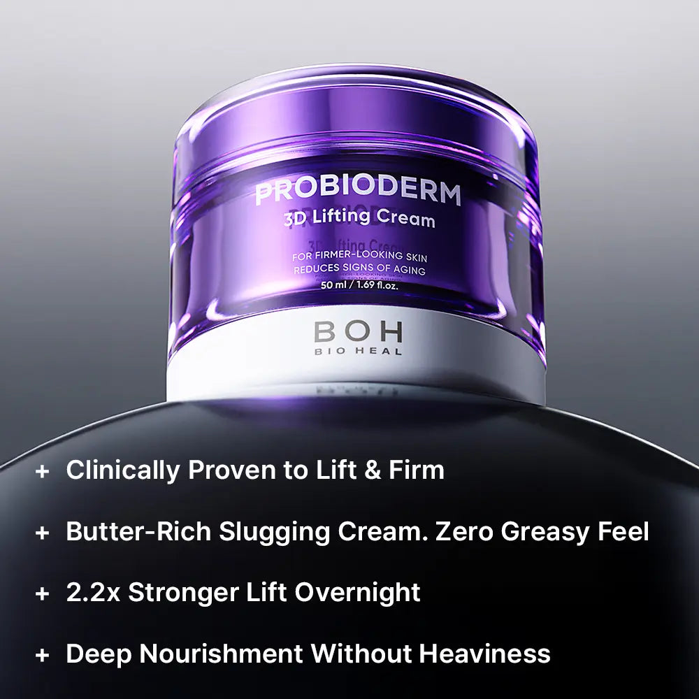 [Cardi B Pick] BIOHEAL BOH Probioderm 3D Lifting Cream 1.7 fl oz | Advanced Korean Facial   Night Cream with 17-Peptide Complex &   Probioderm for Wrinkles on Face and Neck,   Butter-Rich Texture for Perfect Slugging