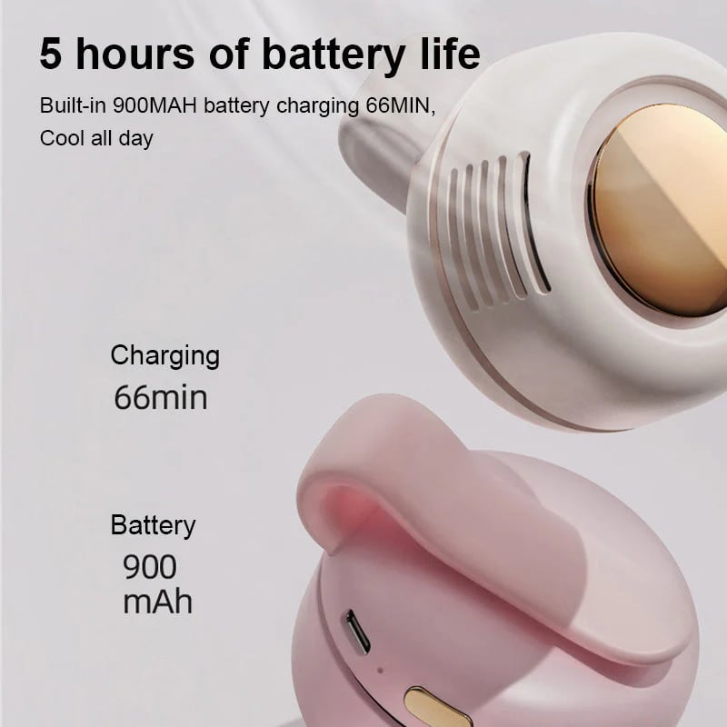 ⏳Summer Hot Sale💞50K+ SOLD!💨2-in-1 Wearable Fan – Instantly Cools You by Up to 10°C | 24H Quiet Hands-Free Airflow🌀🌿