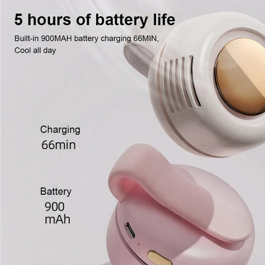 ⏳Summer Hot Sale💞50K+ SOLD!💨2-in-1 Wearable Fan – Instantly Cools You by Up to 10°C | 24H Quiet Hands-Free Airflow🌀🌿